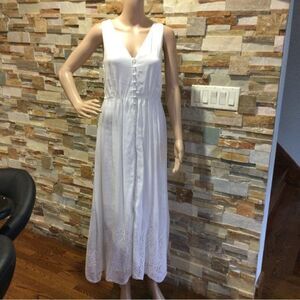 MASSIMO DUTTI Lace Hem Midi Dress